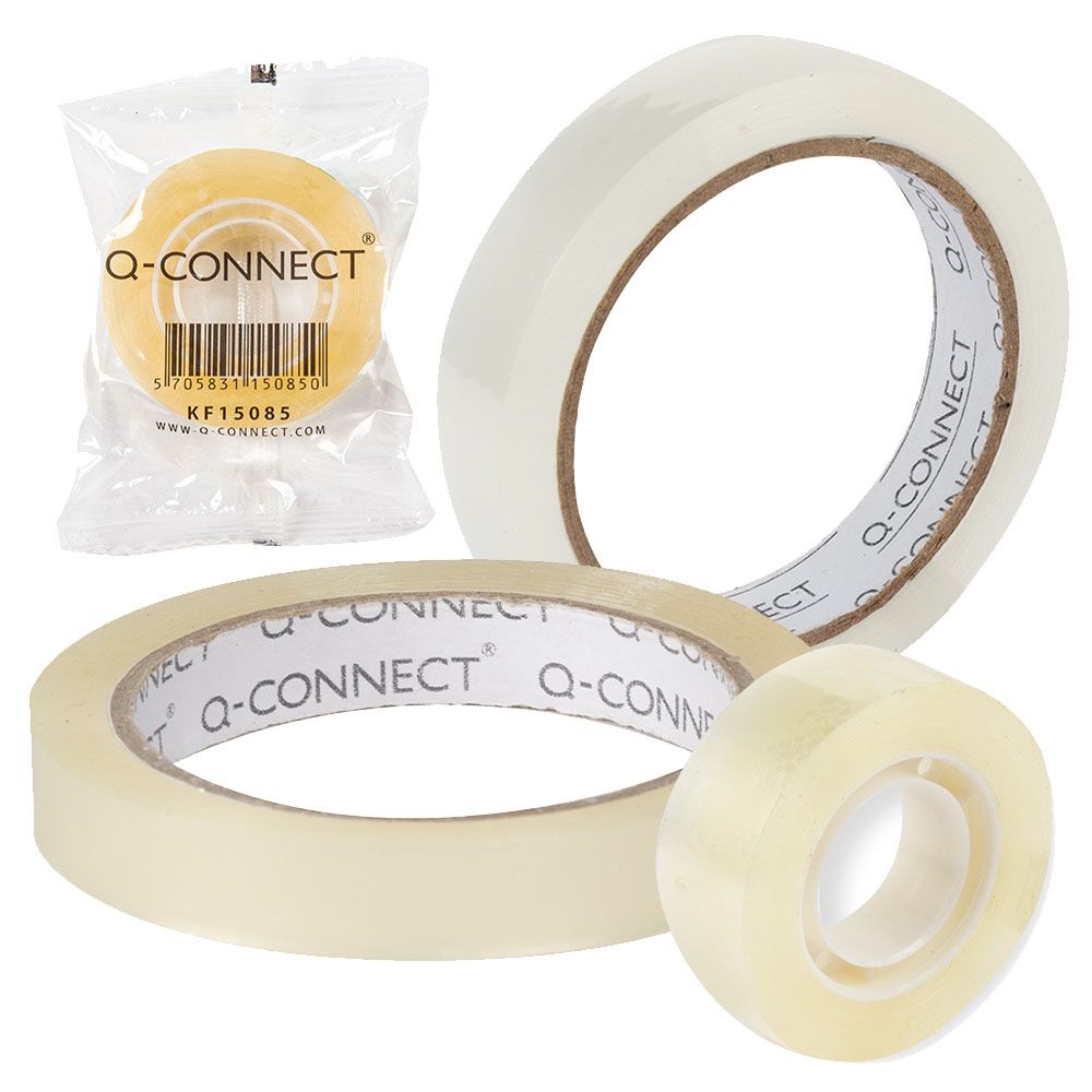 Q Connect Cinta Adhesiva Transparente Encelofanada Q Connect Cinta Adhesiva Transparente Encelofanada