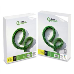 Liderpapel Papel Folios Fotocopiadora y Escritura, 80 g/m², A5