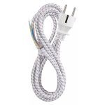 EMOS Cable de Alimentación Trenzado Textil 3×0,75mm², 2.4m