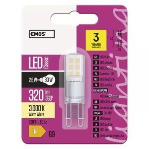 EMOS Bombilla LED Classic JC G9