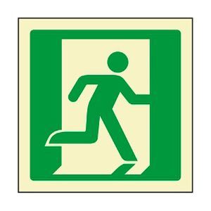 SYSSA Pictograma Señal de Salida de Emergencia PVC Fotoluminiscente 224x224mm