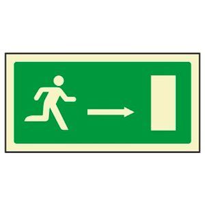 SYSSA Pictograma Señal de Salida de Emergencia PVC Fotoluminiscente 320x160mm