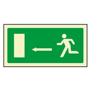 SYSSA Pictograma Señal de Salida de Emergencia PVC Fotoluminiscente 320x160mm