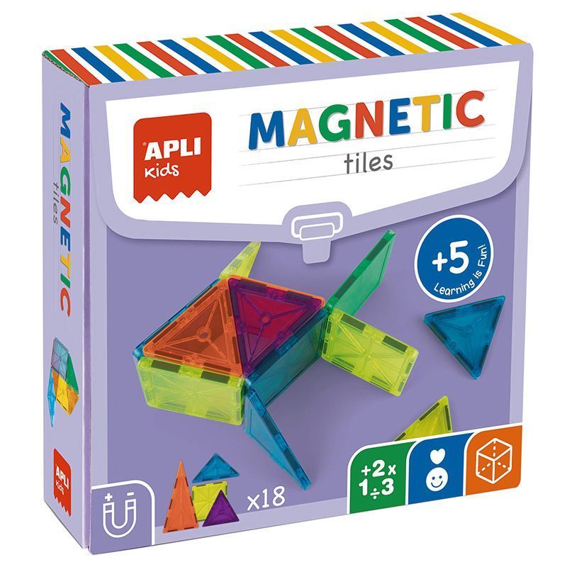 APLI Juego Piezas Magnéticas Transparentes APLI Juego Piezas Magnéticas Transparentes