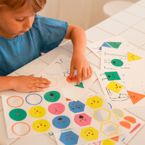 APLI Juego de Gomets Geométricos Emociones