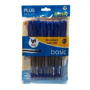 Plus Office Bolígrafos Plus Basic Azul (Blister de 10 ud.)