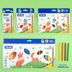 MILAN Caja 24 Plastipastel Triangulares de Colores