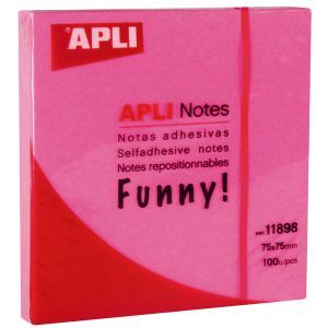 APLI Notes Funny Fluor, Notas Adhesivas Removibles