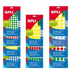 Etiquetas APLI 10 con Adhesivo Permanente, 8 hojas