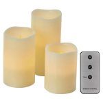 EMOS 3x Vela de Cera LED Decoración, 3x AAA, Controlador