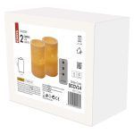 EMOS 2x Vela de Cera LED Decoración 12.5cm, 2x AA, Controlador, Temporizador