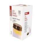 EMOS Vela de Tumba LED Blanca, 12.5cm, 2x C, Temporizador