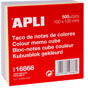 APLI Taco de Notas Encoladas, 500 hojas