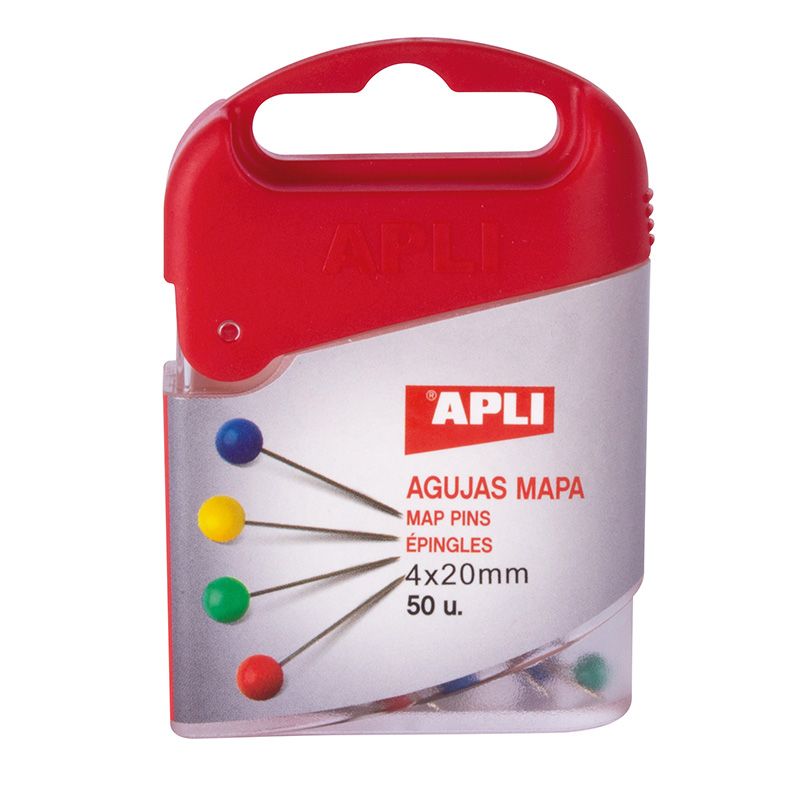 APLI Agujas Mapa Colores Surtidos 50 u. APLI Agujas Mapa Colores Surtidos 50 u.