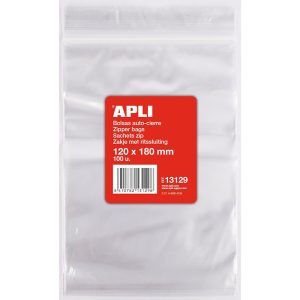 APLI Bolsas Auto Cierre Transparentes 40 x 60mm 100 u.