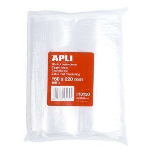 APLI Bolsas Auto Cierre Transparentes 40 x 60mm 100 u.