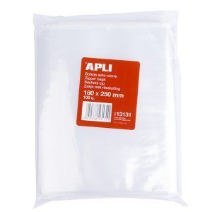 APLI Bolsas Auto Cierre Transparentes 40 x 60mm 100 u.