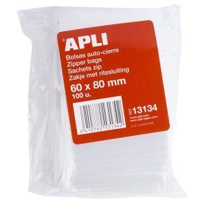APLI Bolsas Auto Cierre Transparentes 40 x 60mm 100 u.