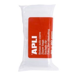 APLI Bolsas Auto Cierre Transparentes 40 x 60mm 100 u.