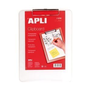 APLI Clipboard Plástico Transparente A4