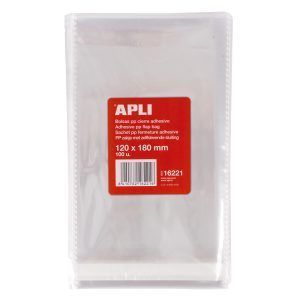 APLI Bolsas Polipropileno con Cierre Adhesivo 100 u.