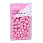 APLI Chinchetas Redondas 4 Colores Nordik