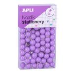 APLI Chinchetas Redondas 4 Colores Nordik