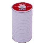 APLI Bobina de Cuerda Elástica Plana Blanca 5mm x 100m