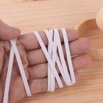 APLI Bobina de Cuerda Elástica Plana Blanca 5mm x 100m