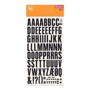 APLI Letras Transferibles Negras Super 24mm 86 Caracteres