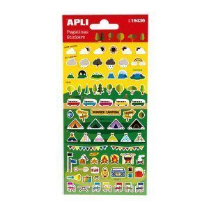 APLI Pegatinas Camping 1 hoja