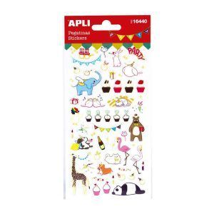 APLI Pegatinas Fiesta Animales y Guirnaldas