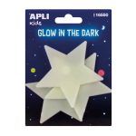 APLI Adhesivos Luminiscentes Estrellas 3 u.