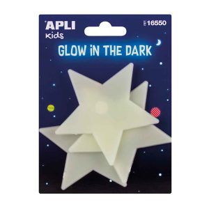 APLI Adhesivos Luminiscentes Estrellas 3 u.