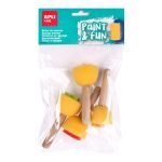 APLI Sellos de Esponja con Mango de Madera - 4 u.