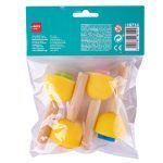 APLI Sellos de Esponja con Mango de Madera - 4 u.