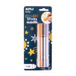 APLI Témperas Sólidas Color Metalizados Sticks 6g 2 u. - Oro y plata