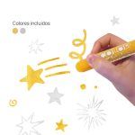 APLI Témperas Sólidas Color Metalizados Sticks 6g 2 u. - Oro y plata
