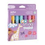 APLI Témperas Sólidas Color Pastel Sticks - 6g 6u.