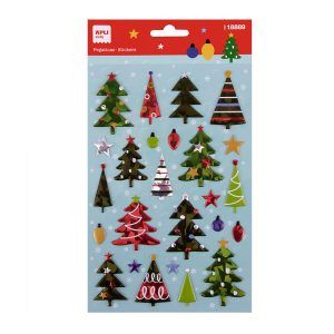 APLI Pegatinas de Navidad, 1 hoja 25 u. - Árbol