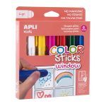 APLI Témperas Sólidas Color Sticks Window - 6g 6 u.