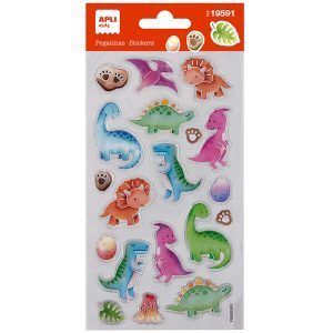 APLI Pegatinas Dinosaurios Baby Adhesivo Permanente