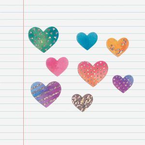 APLI Pegatinas Corazones Holográficos
