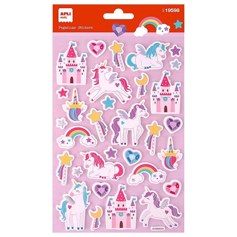 APLI Pegatinas Maxi Unicornios APLI Pegatinas Maxi Unicornios