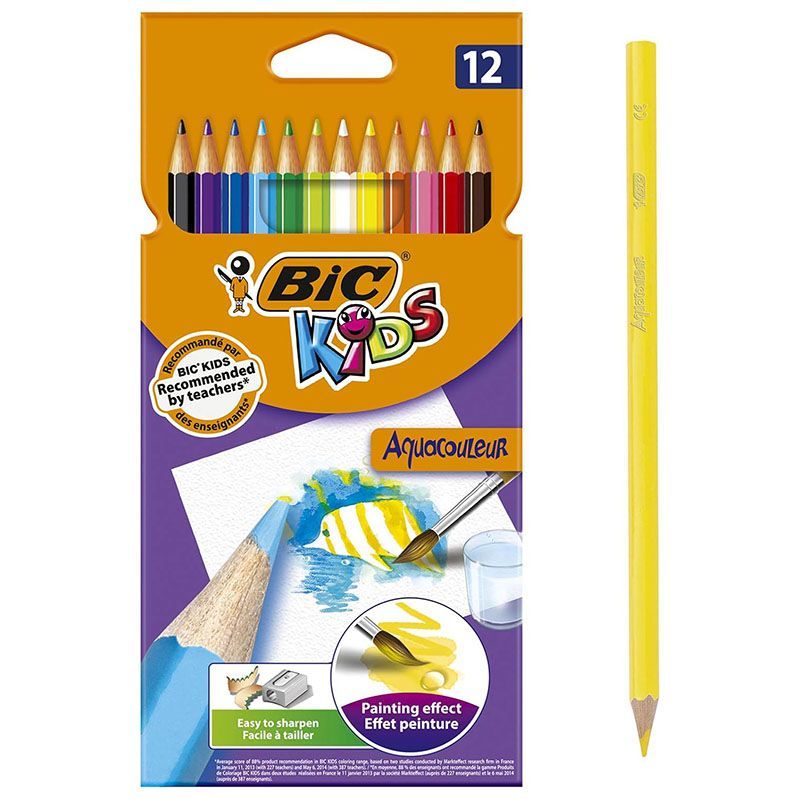 BIC Kids Aquacouleur Lápices Acuarelables 12uds. BIC Kids Aquacouleur Lápices Acuarelables 12uds.