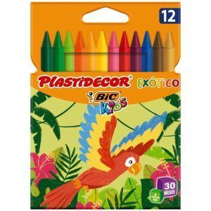 BIC Kids Plastidecor Exotic Lápices de Cera 12 Colores