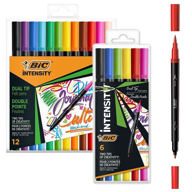 BIC Rotuladores Intensity Dual Tip Punta Pincel y Fina BIC Rotuladores Intensity Dual Tip Punta Pincel y Fina