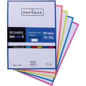 Papyrus Recambios A4 Unicolor5 100 hojas 90g/m² Cuadrícula 5x5