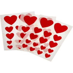 APLI Pegatinas Corazón Rojo Adhesivo Permanente