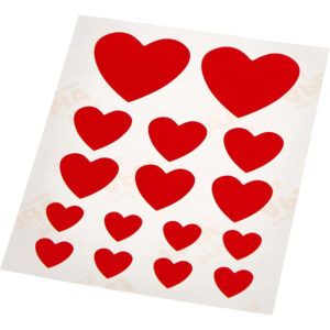 APLI Pegatinas Corazón Rojo Adhesivo Permanente